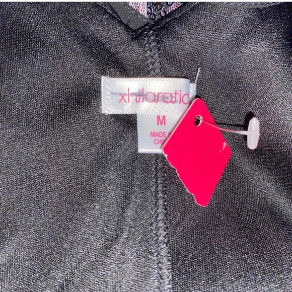 NWOT XHILARATION Spaghetti Crossover Strap Sequin Black Floral Dress sz M - Picture 4 of 5